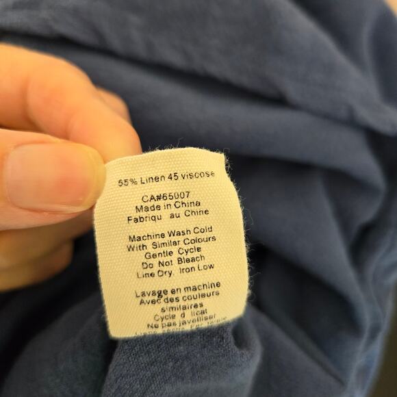 Jackson Rowe Rodina Dress Linen Blend Colorblock Lagenlook Coastal Women Medium - Picture 11 of 11